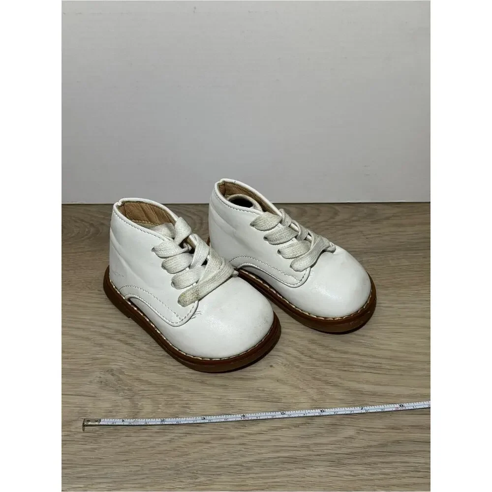Toddler baby First Walker Oxford Booties Unisex Baby Toddler White Size 3.5 cute